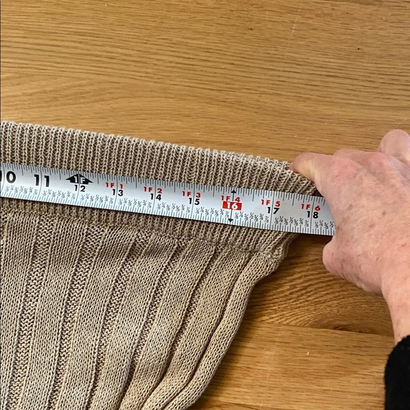 Free‎ People Beach Imogene Pants Beige Sweater Knit Ribbed -Size Small - Picture 11 of 11